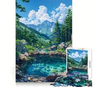 Puzzle de 1000 pièces sur Le thème des Sources thermales Naturelles pour Adultes Jeu cérébral Relaxant Bords Nets Cadeau de qualité supérieure (38x52cm)