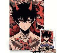 Puzzle de 1000 pièces sur Le thème des Tatouages de démons Anime, idéal pour Les Adolescents, pour développer Leurs capacités d'analyse et Leur sérénité Un Cadeau Parfait pour Les fêtes (50x75cm)
