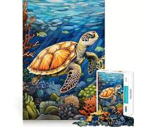 Puzzle de 1000 pièces sur Le thème des Tortues Marines pour Adultes Jeu de mémoire et de Relaxation Idée Cadeau de Noël (50x75cm)