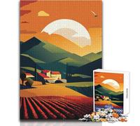 Puzzle de 1000 pièces sur Le thème des vignobles en Toscane pour Adultes - Jeu d'adresse interactif et éducatif - Idée Cadeau Originale et significative - Dimensions:38x52cm