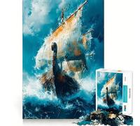 Puzzle de 1000 pièces sur Le thème des Vikings (50x75cm) Jeu de développement cognitif Surface Lisse sans bavures Activité relaxante en Groupe à l'intérieur