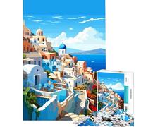 Puzzle de 1000 pièces sur Le thème des Voyages en Grèce Jeu captivant et addictif pour développer la Patience et Toute la Famille Cadeau Amusant (Dimensions 38x26cm)