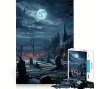 Puzzle de 1000 pièces sur Le thème d'halloween pour Adolescents Un Jeu de logique Transparent pour Un Divertissement paisible, Une découpe Parfaite et Une Douce Surprise 38x52cm