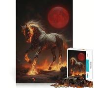 Puzzle de 1000 pièces sur Le thème du Cheval de Feu (Mythologie) pour Adultes et Adolescents Jeu de logique Clair et Relaxant Découpe Parfaite pour Les vœux du Père Noël (50x75cm)