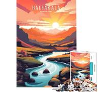 Puzzle de 1000 pièces sur Le thème du Coucher de Soleil dans Le Parc National de Haleakala Un défi éducatif Impossible à relever pour Les 14 Ans et Plus (50x75cm)