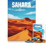 Puzzle de 1000 pièces sur Le thème du désert du Sahara (38x26cm) pour Adultes améliore la mémoire, Divertissement paisible et créatif Idéal comme Cadeau de Noël