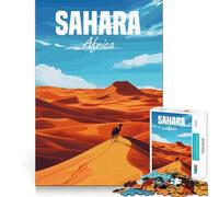 Puzzle de 1000 pièces sur Le thème du désert du Sahara Africain, pour Adolescents Un Jeu de logique Stimulant à Faire à l'intérieur, Un Cadeau mémorable avec des Bords de qualité supérieure (38x52cm)