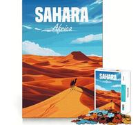 Puzzle de 1000 pièces sur Le thème du désert du Sahara (Afrique) pour Adolescents améliore la mémoire, se détend, Bords précis, Cadeau élégant (50x75cm)