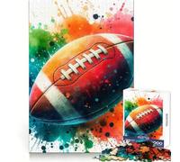 Puzzle de 1000 pièces sur Le thème du Football américain, Aquarelle, pour Adolescents, idéal pour développer sa logique, s'amuser en Silence, Bords Nets, Cadeau Festif (38x26cm)