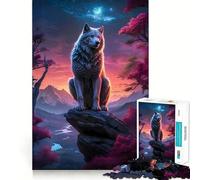 Puzzle de 1000 pièces sur Le thème du Loup-Garou et du Paysage Jeu de réflexion Amusant Pièces précises et sans Couture Activité relaxante à Faire en Groupe à l'intérieur (38x26cm)