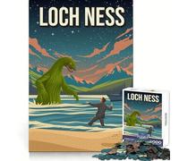 Puzzle de 1000 pièces sur Le thème du Monstre du Loch Ness,Une créature cryptide,idéal pour Les Adolescents Découpé au Laser,il améliore la mémoire et Offre Un agréable Moment de détente Un Surprise