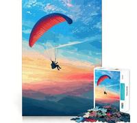 Puzzle de 1000 pièces sur Le thème du Parapente et du Parachutisme pour Adultes Jeu de logique et de détente Design Amusant pour Les vœux du Père Noël (38x52cm)