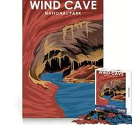 Puzzle de 1000 pièces sur Le thème du Parc National de Wind Cave pour Adultes Exercice Intelligent, Distraction Douce, Bords précis Idée Cadeau de Noël (38x52cm)
