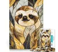 Puzzle de 1000 pièces sur Le thème du Paresseux et des Animaux dorés idéal pour Les Adolescents Jeu de logique Solide et apaisant découpe de précision pour Les vœux du Père Noël 50x75cm