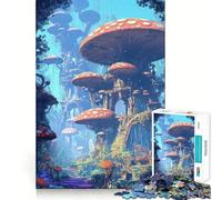 Puzzle de 1000 pièces sur Le thème du Royaume Champignon, Paysage Fantastique, pour Adolescents, Puzzle cérébral Relaxant, Cadeau de qualité supérieure (38x26cm)