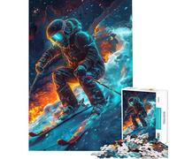Puzzle de 1000 pièces sur Le thème du Ski Art numérique Amusant à pratiquer à la Maison découpe de précision Jouet Anti-Stress adapté aux Personnes de 14 Ans et Plus (50x75cm)