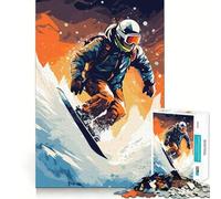 Puzzle de 1000 pièces sur Le thème du Snowboard et du Ski, pour Adultes, idéal pour Un défi intellectuel, Un Jeu Facile et Amusant, avec Une découpe précise (38x26cm)