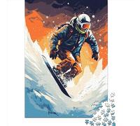 Puzzle de 1000 pièces sur Le thème du Snowboard et du Ski pour Adultes, Jeu éducatif en Bois pour Enfants, idée Cadeau de Noël, 1000 pièces (75 x 50 cm)