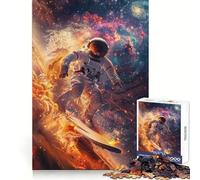 Puzzle de 1000 pièces sur Le thème du Surf Spatial et des astronautes,idéal pour Les Adolescents entraînement de la réflexion,apaisement de l'esprit,Amusement,découpe Uniforme,Cadeau de Noël Original