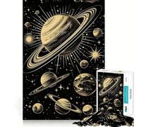 Puzzle de 1000 pièces sur Le thème du système Solaire pour Adolescents Jeu de logique Transparente Découpe Parfaite Liste de souhaits du Père Noël (38x26cm)