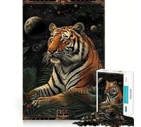Puzzle de 1000 pièces sur Le thème du Tarot du Tigre, idéal pour Les Adolescents Un Jeu Intelligent pour Partager des Moments de complicité Pièces de Collection découpées avec précision 38x52cm
