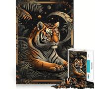Puzzle de 1000 pièces sur Le thème du Tarot du Tigre pour Adolescents Un Jeu Stimulant pour Le Cerveau, Un Moment de détente et Une œuvre d'art aux découpes précises 38x26cm
