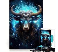 Puzzle de 1000 pièces sur Le thème du Taureau, idéal pour Les Adolescents Un Jeu de réflexion Stimulant et Convivial, découpé avec précision et Faisant Partie d'une Collection Artistique 50x75cm