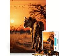 Puzzle de 1000 pièces sur Le thème du Tigre et de la Faune Sauvage idéal pour Les Adolescents Un Jeu Intelligent pour Partager des Moments de complicité Pièces de Collection découpées avec précision