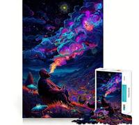 Puzzle de 1000 pièces sur Le thème du vapotage psychédélique dans la Nature, idéal pour Les Adolescents Jeu de logique et d'adresse apaisant, découpe précise, Cadeau de Noël (38x26cm)