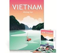 Puzzle de 1000 pièces sur Le thème du Vietnam pour Adultes entraînement à la Concentration, Plaisir Calme, Assemblage serré, (38x52cm)