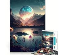 Puzzle de 1000 pièces sur Le thème d'un Paysage Spatial Fantastique pour Adolescents renforce la mémoire, se détend et s'amuse Bords Lisses Liste de souhaits du Père Noël (50x75cm)