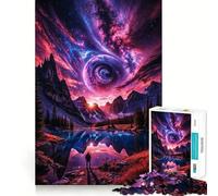 Puzzle de 1000 pièces sur Le thème d'un Paysage Spatial Fantastique pour Adultes Jeu de réflexion Divertissement paisible Pièce de Collection aux découpes soignées (38x52cm)
