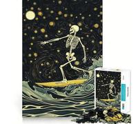 Puzzle de 1000 pièces Surfeur sous Un Ciel étoilé pour Adolescents, Un Casse-tête Relaxant et Amusant à Assembler, Un Joli Cadeau 50x75cm