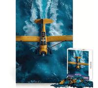 Puzzle de 1000 pièces Survol des eaux azurées pour Adolescents, Puzzle logique Transparent, Jeu Temps paisible, découpe Parfaite, liste de souhaits du Père Noël (38x26cm)