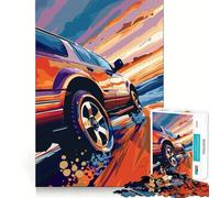 Puzzle de 1000 pièces SUV Sunset Drive pour Adolescents, idéal pour développer la mémoire, se détendre et Offrir Un Joli Cadeau 38x26cm