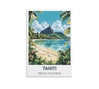 Puzzle de 1000 pièces, Tahiti, Polynésie française, 26 x 38 cm, pour Adolescents et Enfants. Jeu de Puzzle divertissant et Stimulant.