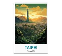 Puzzle de 1000 pièces, Taipei (Taïwan), Puzzle à Monter soi-même pour des Jeux et activités stimulants en Famille, décoration Murale, Cadeau Original, 38 x 26 cm