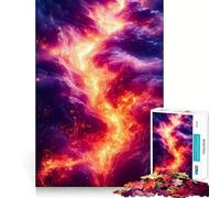Puzzle de 1000 pièces Tempête de feu céleste,découpe Premium,Jeu de réflexion créatif,Paix et Divertissement,décoration Murale de Noël (38x52cm)