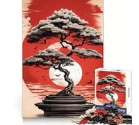 Puzzle de 1000 pièces Temple Bonsaï Stimulation mentale, apaisement de l'esprit, Divertissement, Bords Lisses, Cadeau attentionné (38x26cm)
