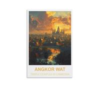 Puzzle de 1000 pièces, Temple d'Angkor Wat, Cambodge. Puzzle Classique de 1000 pièces, Jeu éducatif et Jouet pour Adultes et Enfants. 70 x 50 cm.