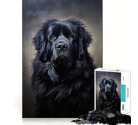Puzzle de 1000 pièces Terre-Neuve pour Adolescents, Jeu d'entraînement cérébral, Loisir Facile, Assemblage d'image, Cadeau élégant (38x52cm)