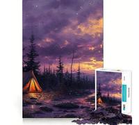 Puzzle de 1000 pièces The Mountain Campfire Jigsaw Puzzles for Adults un puzzle pour stimuler la mémoire et passer un moment agréable idéal pour assembler un motif et s'occuper de la liste de souhaits