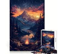 Puzzle de 1000 pièces The Mountain Campfire pour Adolescents, Jeu de réflexion, activité à la Maison, découpe Premium, Cadeau du Père Noël 38x52cm