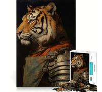 Puzzle de 1000 pièces Tiger Knight Teenagers, Jouet de logique Robuste, Loisirs Amusants, Bords Nets, Objet de Collection 38x52cm