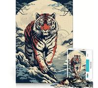 Puzzle de 1000 pièces Tigre 38x52cm Ambiance Japonaise Idéal pour Les Adolescents Développe Leur Cerveau et Passe-Temps Cadeau attentionné et précis