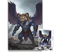 Puzzle de 1000 pièces Tigre ailé et démon représentant Un Paysage dévasté par la Guerre Jeu d'apprentissage et de réflexion stratégique pour Adolescents et Symbolique