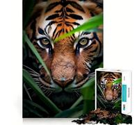 Puzzle de 1000 pièces Tigre en Gros Plan pour Adolescents, décoration Murale 38x26cm, pour la mémoire et la détente