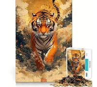 Puzzle de 1000 pièces Tigre en Mouvement pour Adultes, Jouet Intelligent et Amusant d'intérieur, découpe Lisse, Cadeau du Père Noël 38x52cm