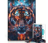 Puzzle de 1000 pièces Tigre rituel Antique Un Passe-Temps Fascinant pour Les Moments de détente,idéal pour stimuler Le Cerveau et stimuler l’Imagination (50x75cm)