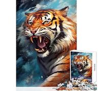 Puzzle de 1000 pièces « Tigre Rugissant » à Peindre soi-même Un Jeu éducatif idéal pour Les Couples 38x26cm Cadeau Parfait pour Femmes et Hommes À Offrir pour renforcer Les Liens Amoureux